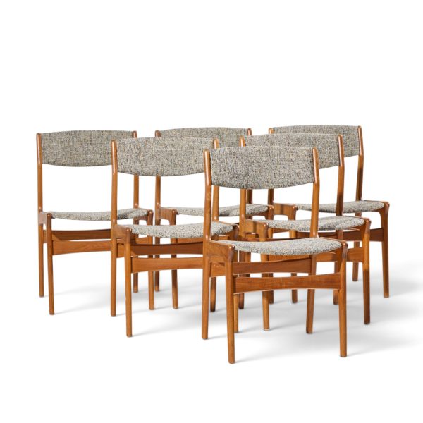 erik buch for anderstrup møbelfabrik mid century danish teak dining chairs - set of 6