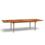 finn juhl for france & søn fd510 expanding teak dining table with 2 leaves