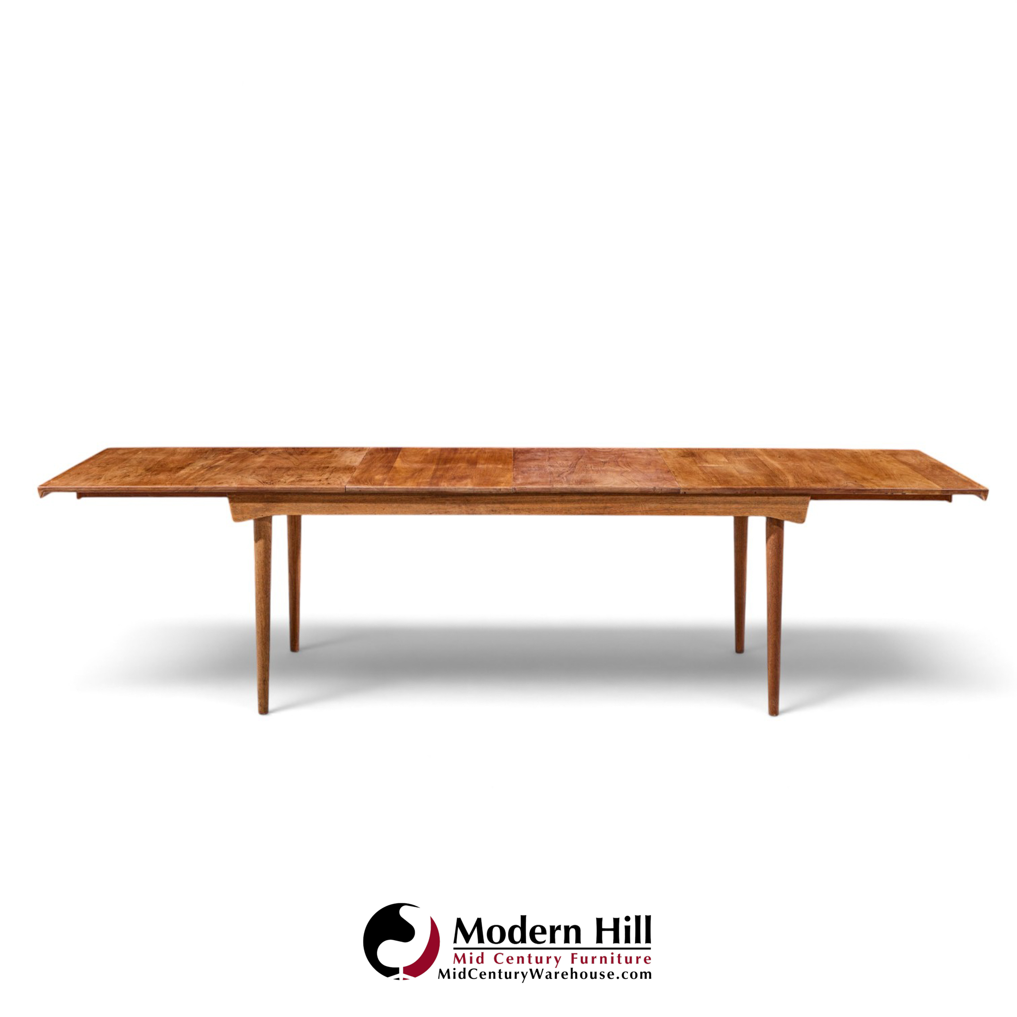 finn juhl for france & søn fd510 expanding teak dining table with 2 leaves
