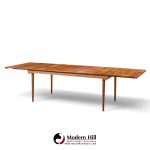 finn juhl for france & søn fd510 expanding teak dining table with 2 leaves