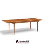 finn juhl for france & søn fd510 expanding teak dining table with 2 leaves