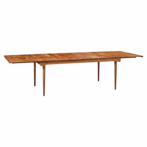 finn juhl for france & søn fd510 expanding teak dining table with 2 leaves