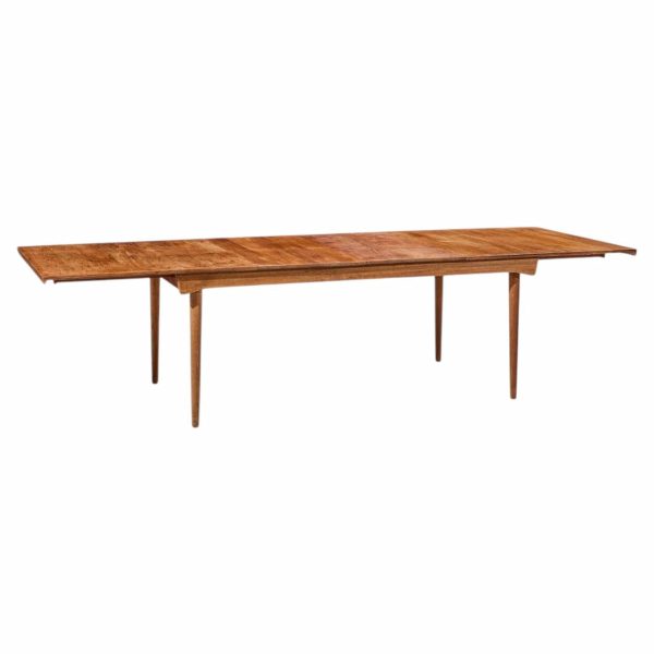 finn juhl for france & søn fd510 expanding teak dining table with 2 leaves