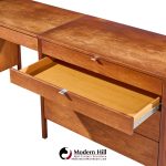 florence knoll for knoll mid century walnut 3-piece vanity set