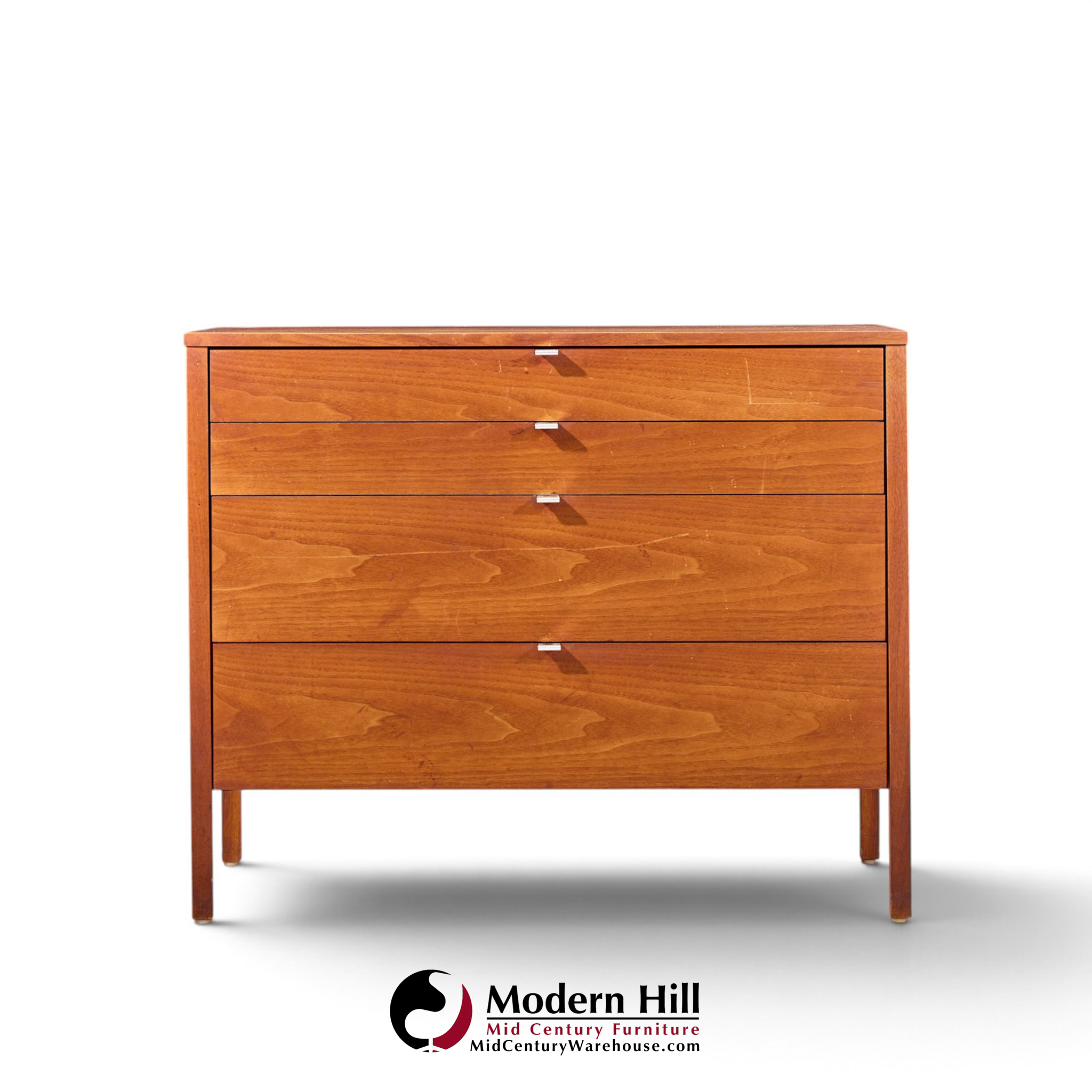 florence knoll for knoll mid century walnut 3-piece vanity set