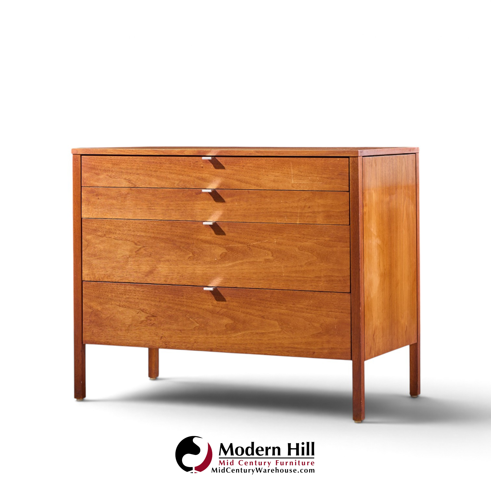 florence knoll for knoll mid century walnut 3-piece vanity set