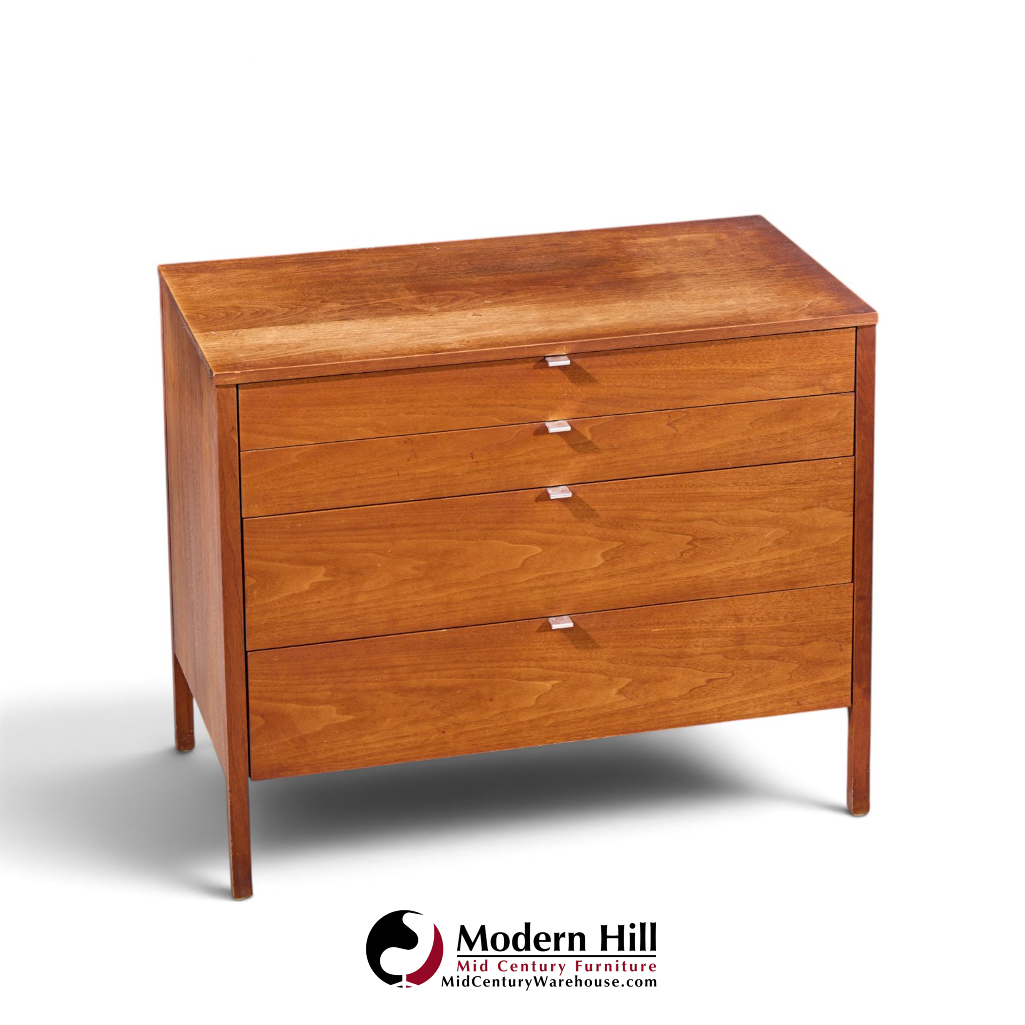 florence knoll for knoll mid century walnut 3-piece vanity set