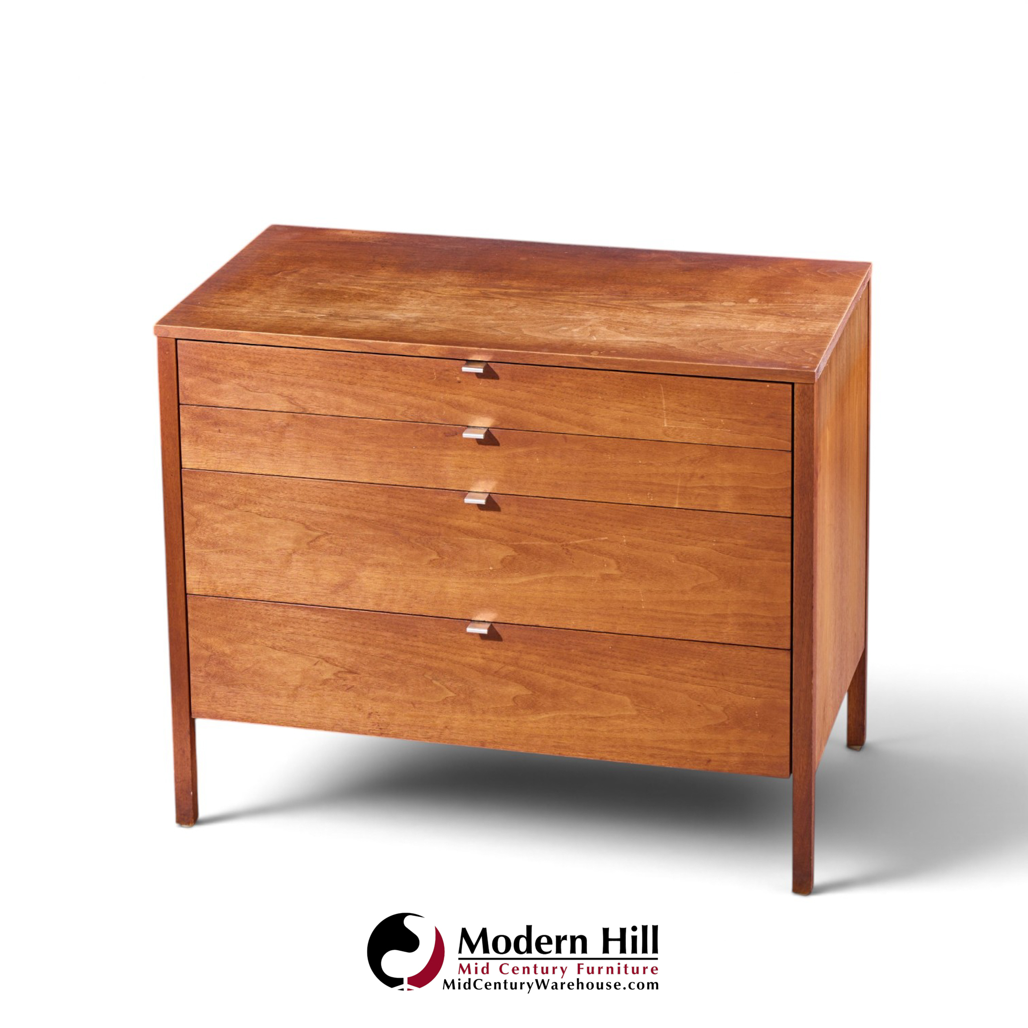 florence knoll for knoll mid century walnut 3-piece vanity set