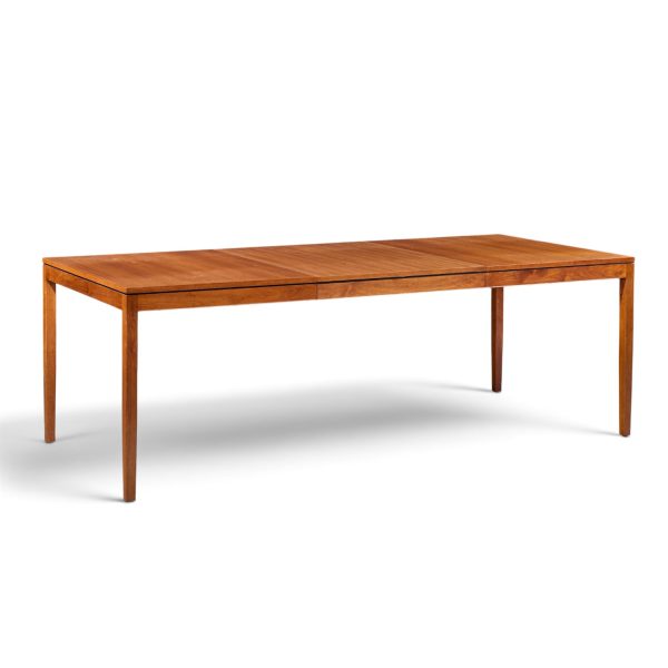 florence knoll for knoll mid century walnut expanding dining table with 1 leaf