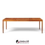 florence knoll for knoll mid century walnut expanding dining table with 1 leaf