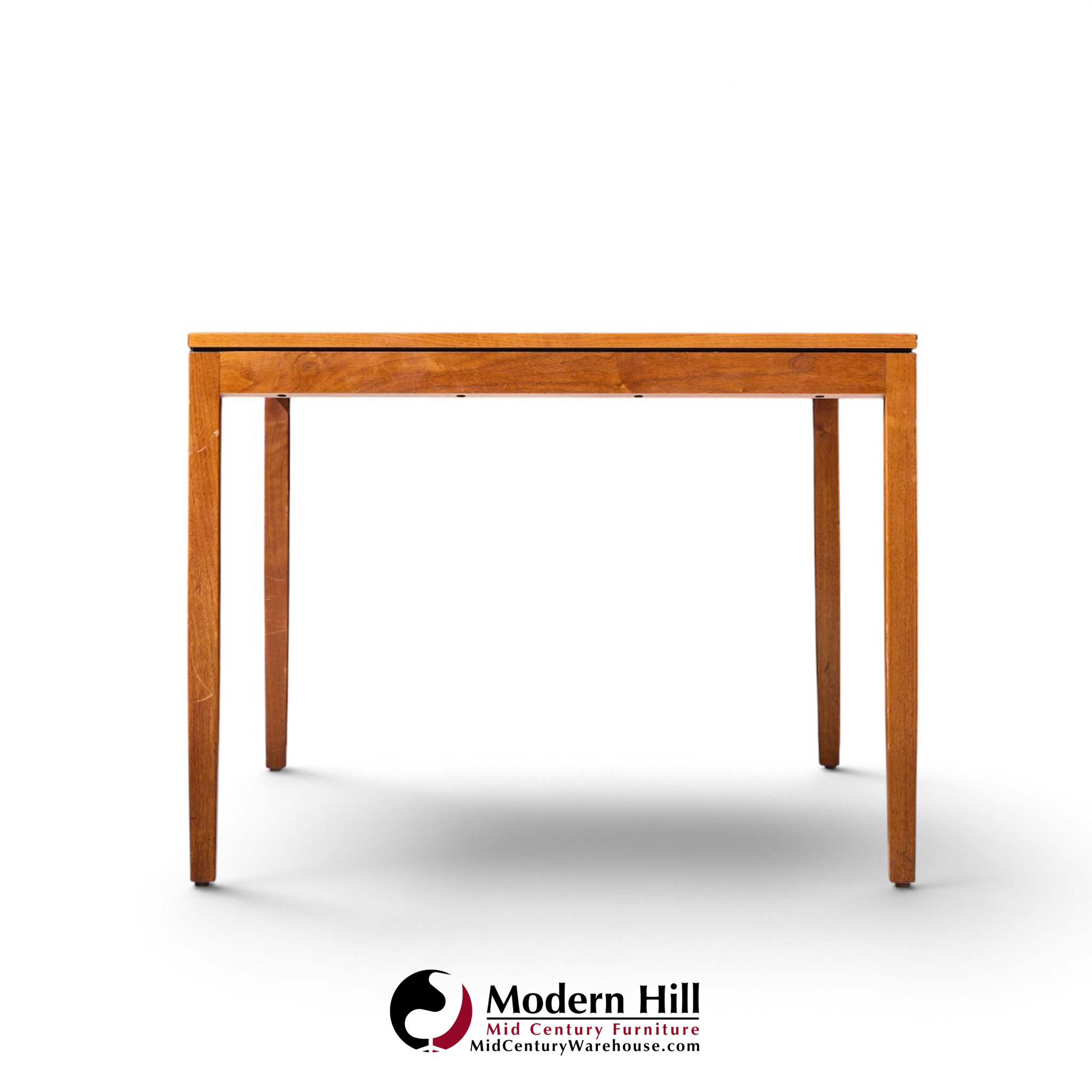florence knoll for knoll mid century walnut expanding dining table with 1 leaf