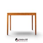 florence knoll for knoll mid century walnut expanding dining table with 1 leaf