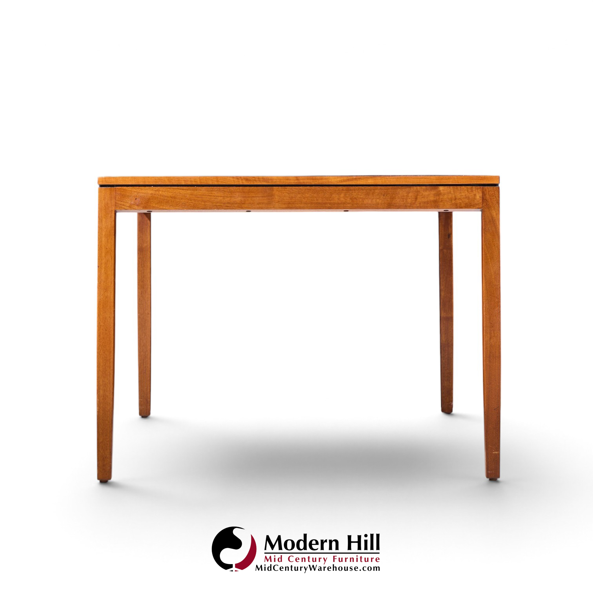 florence knoll for knoll mid century walnut expanding dining table with 1 leaf