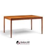 florence knoll for knoll mid century walnut expanding dining table with 1 leaf