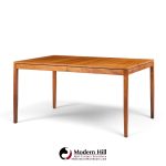 florence knoll for knoll mid century walnut expanding dining table with 1 leaf