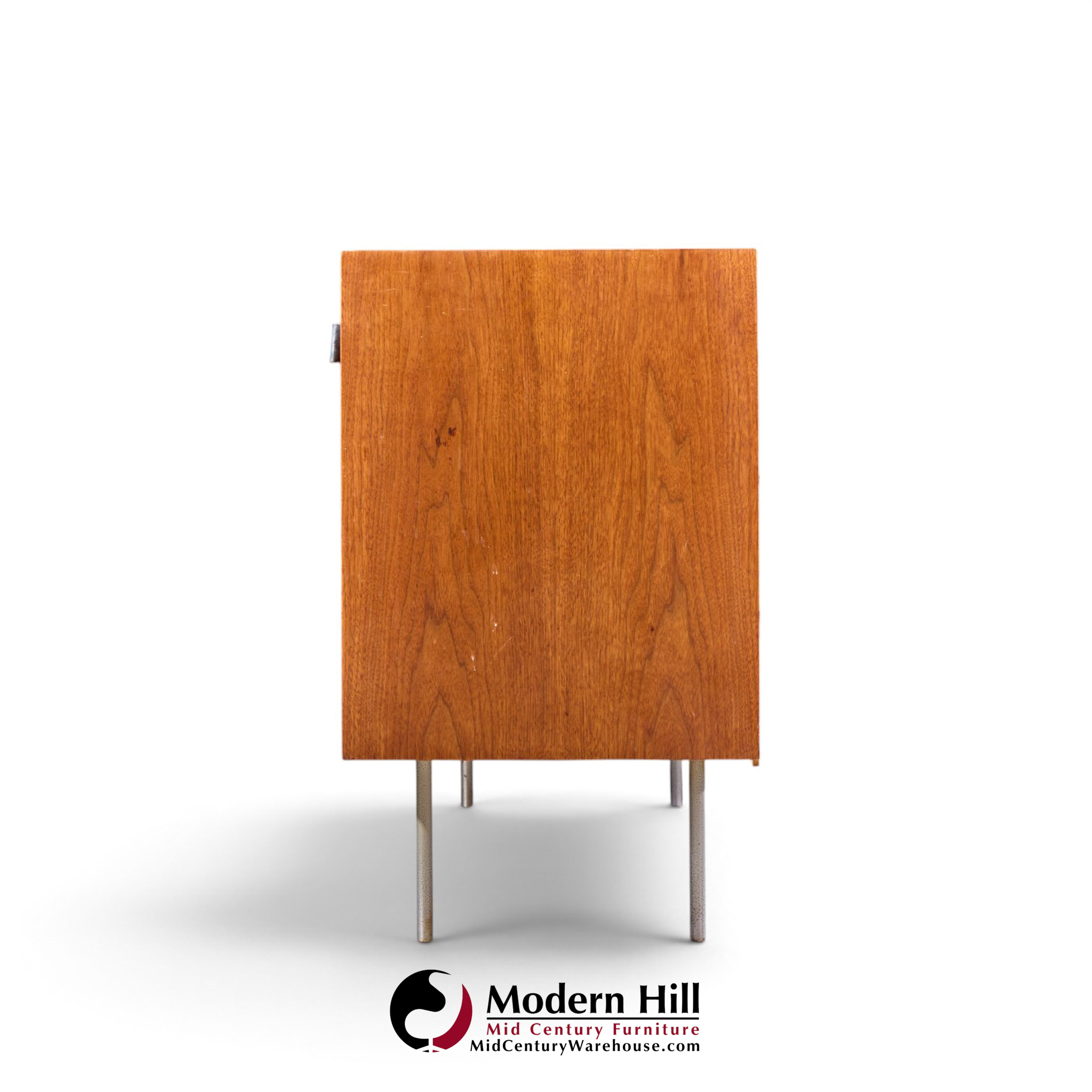 florence knoll for knoll model 116 mid century walnut and cane sliding door credenza