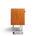 florence knoll for knoll model 116 mid century walnut and cane sliding door credenza