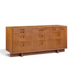 frank lloyd wright for henredon taliesin mid century 11 drawer mahogany lowboy dresser