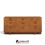 frank lloyd wright for henredon taliesin mid century 11 drawer mahogany lowboy dresser