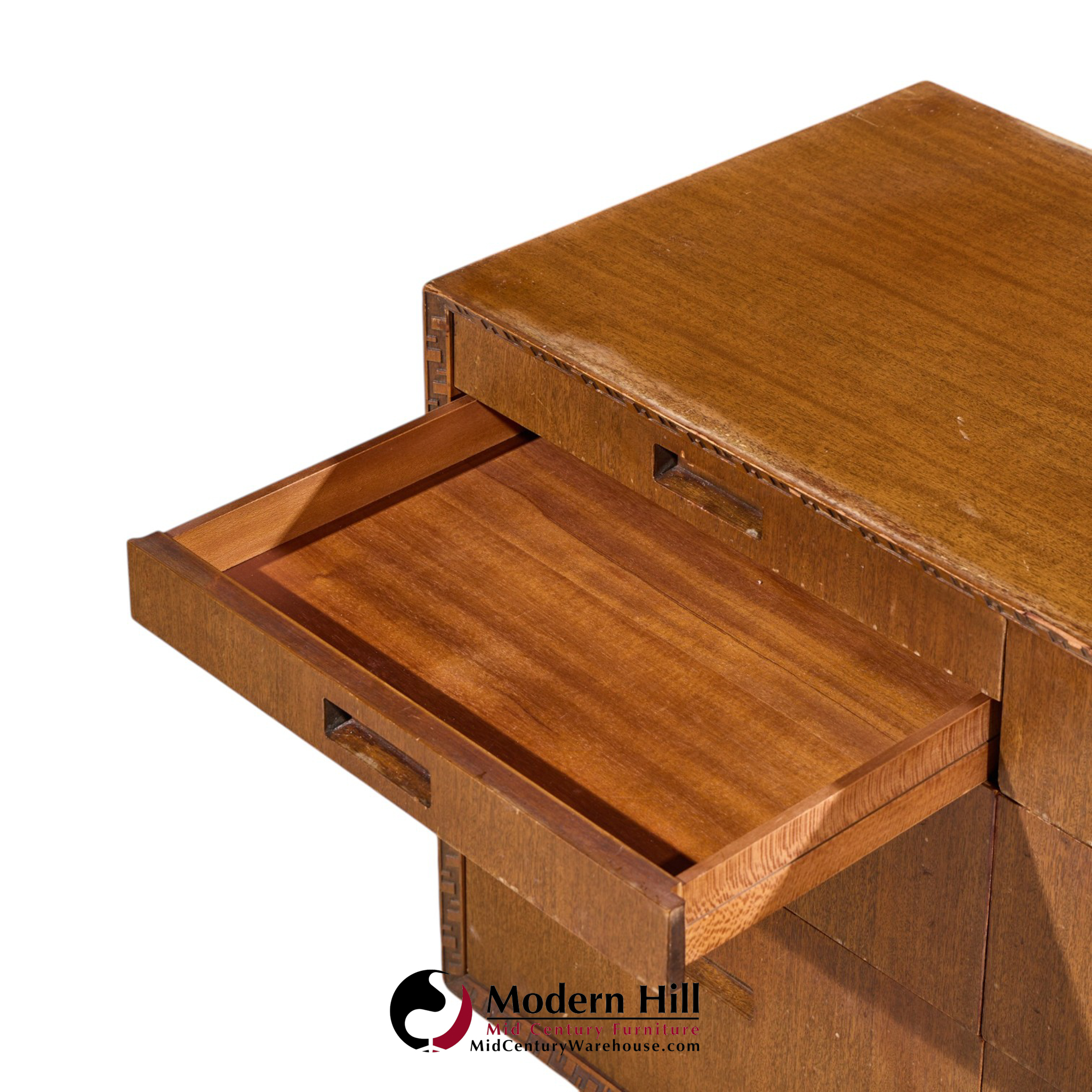 frank lloyd wright for henredon taliesin mid century 11 drawer mahogany lowboy dresser