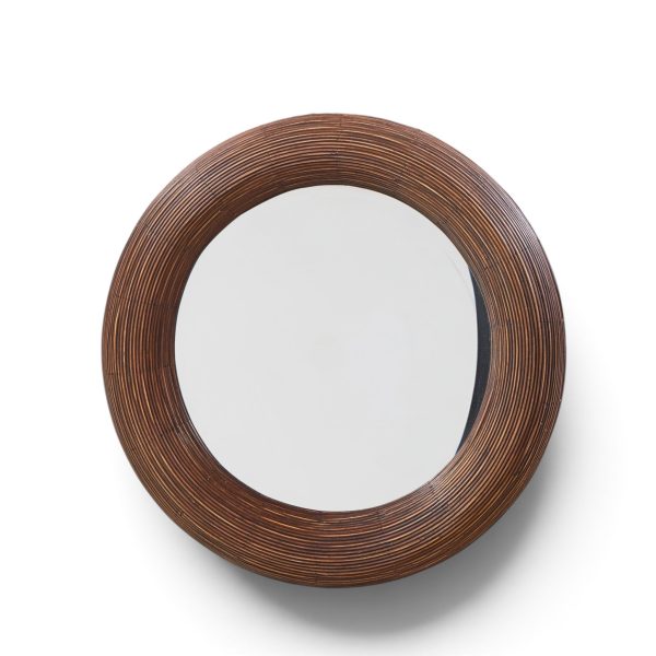 gabriella crespi style mid century pencil reed rattan mirror