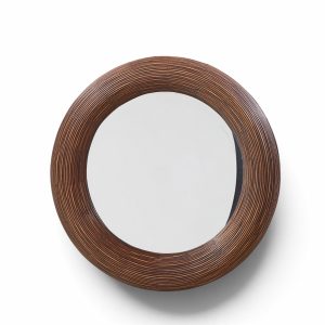 gabriella crespi style mid century pencil reed rattan mirror