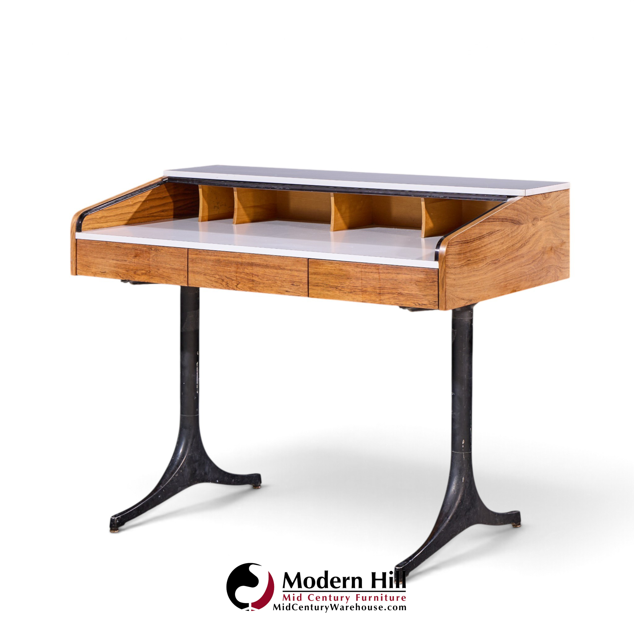 george nelson for herman miller model 5496 mid century rolltop desk