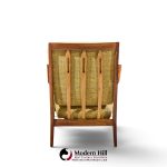 gio ponti for cassina model 516 mid century walnut lounge chairs - pair