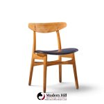 hans wegner for carl hansen ch30 mid century danish teak and oak dining chairs - set of 6