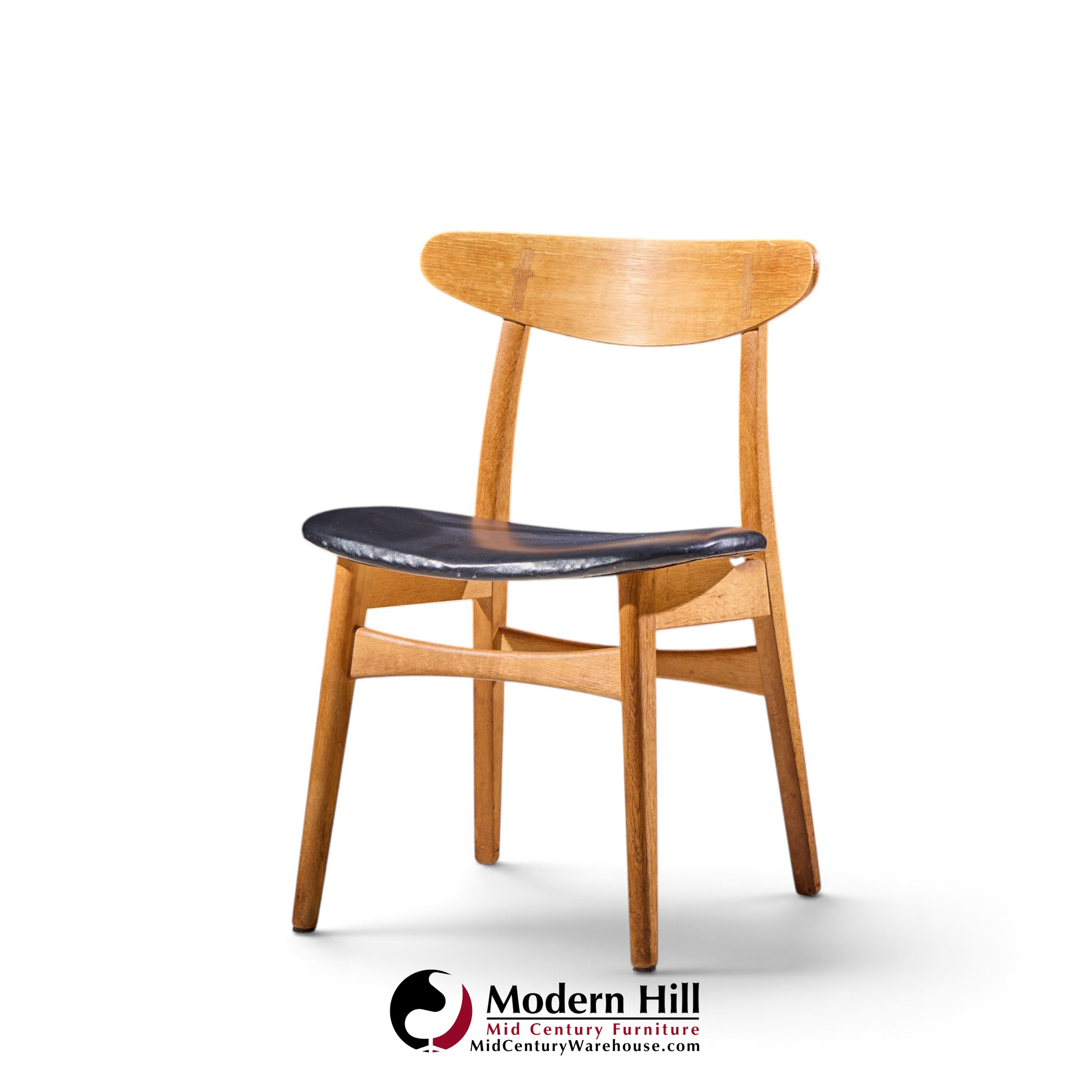 hans wegner for carl hansen ch30 mid century danish teak and oak dining chairs - set of 6