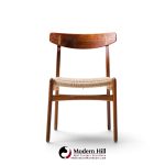 hans wegner for carl hansen & son ch23 mid century danish teak, oak dining chairs - set of 6