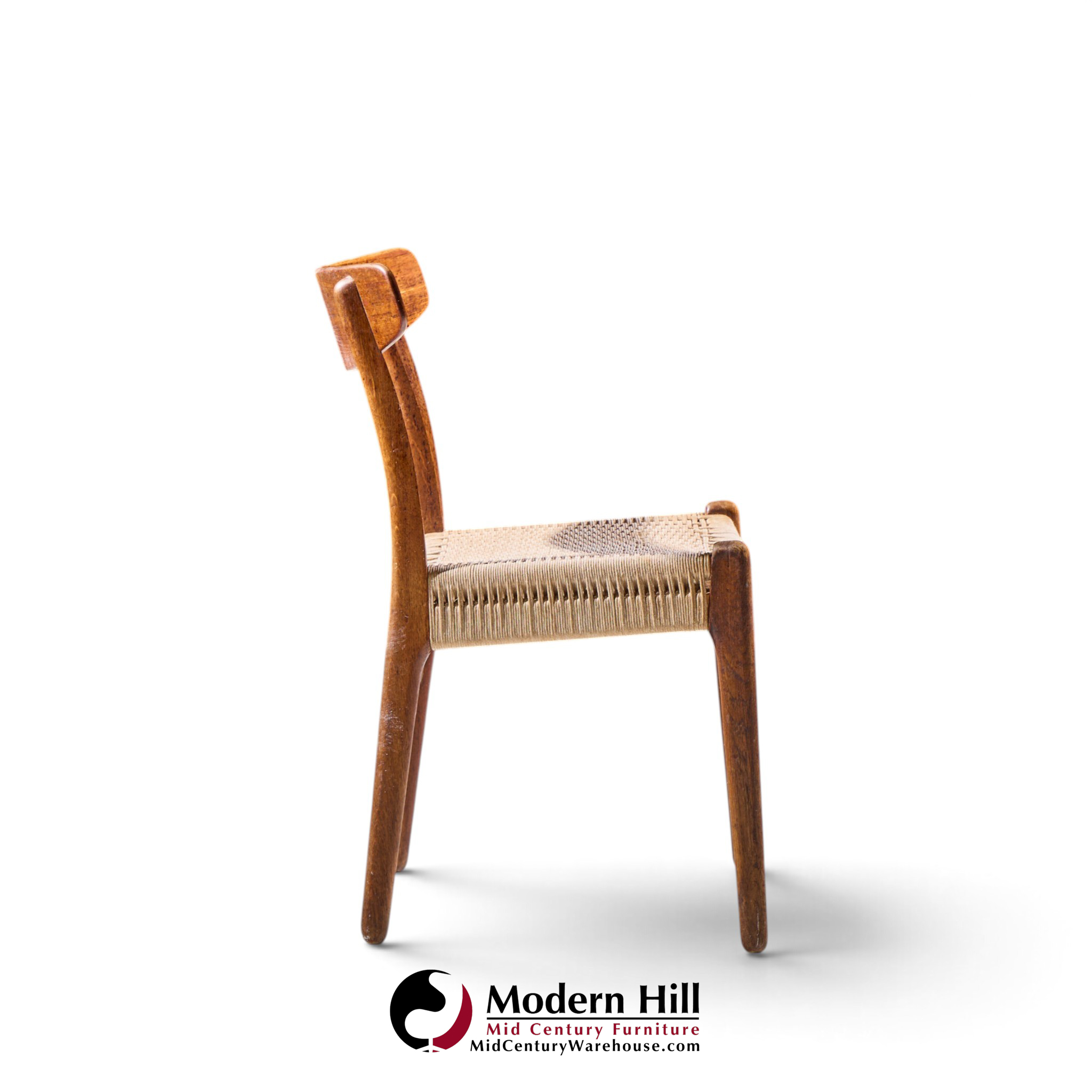 hans wegner for carl hansen & son ch23 mid century danish teak, oak dining chairs - set of 6