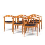 hans wegner for johannes hansen mid century danish teak the chair - set of 6