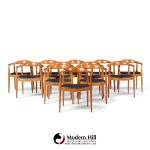 hans wegner for johannes hansen mid century danish teak the chair - set of 12