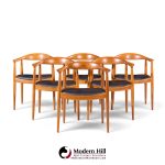 hans wegner for johannes hansen mid century danish teak the chair - set of 6