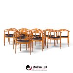hans wegner for johannes hansen mid century danish teak the chair - set of 12