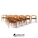 hans wegner for johannes hansen mid century danish teak the chair - set of 16