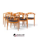 hans wegner for johannes hansen mid century danish teak the chair - set of 6