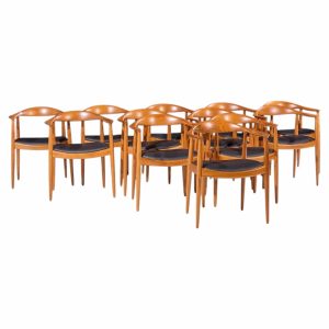 hans wegner for johannes hansen mid century danish teak the chair - set of 12