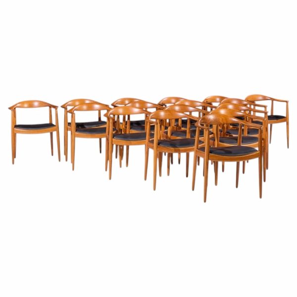 hans wegner for johannes hansen mid century danish teak the chair - set of 16