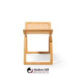 harvey probber artisan collection mid century rattan over steel stools - pair