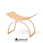 harvey probber artisan collection mid century rattan over steel stools - pair