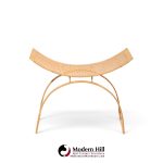 harvey probber artisan collection mid century rattan over steel stools - pair