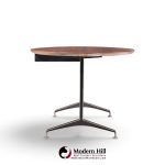 imperial mid century oval walnut and chrome desk