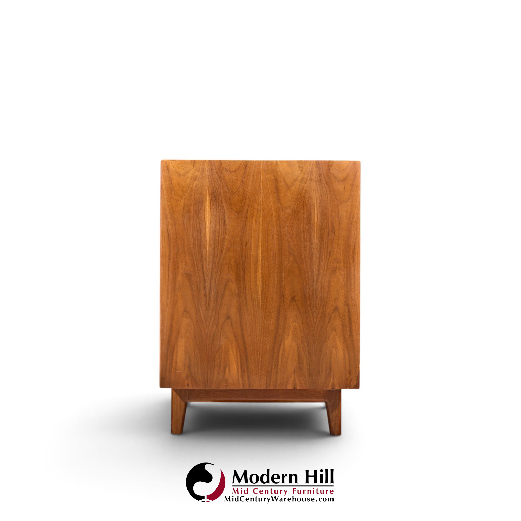 jens risom mid century walnut tambour door credenza