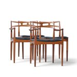 johannes andersen for christian linneberg model 94 mid century danish teak dining chairs - set of 4