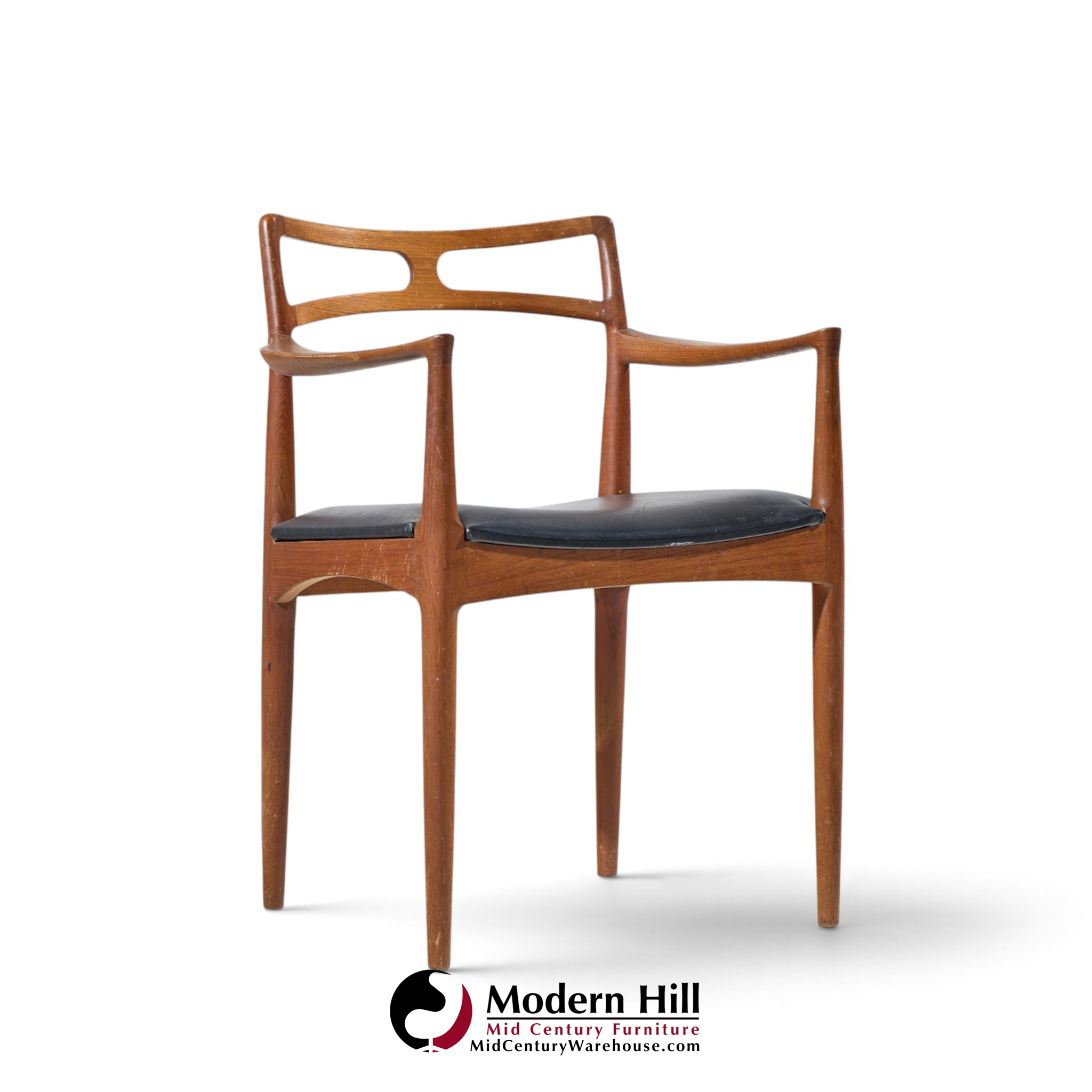 johannes andersen for christian linneberg model 94 mid century danish teak dining chairs - set of 4