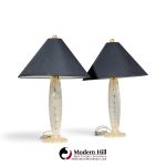 john hutton for donghia ondoso mid century murano glass lamp - pair