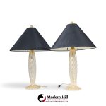 john hutton for donghia ondoso mid century murano glass lamp - pair