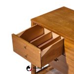 john keal for brown saltman style mid century mahogany and cane console credenza